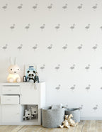 Vinilos Decorativos, Set de 16 Flamencos (1 Color) Gris suave