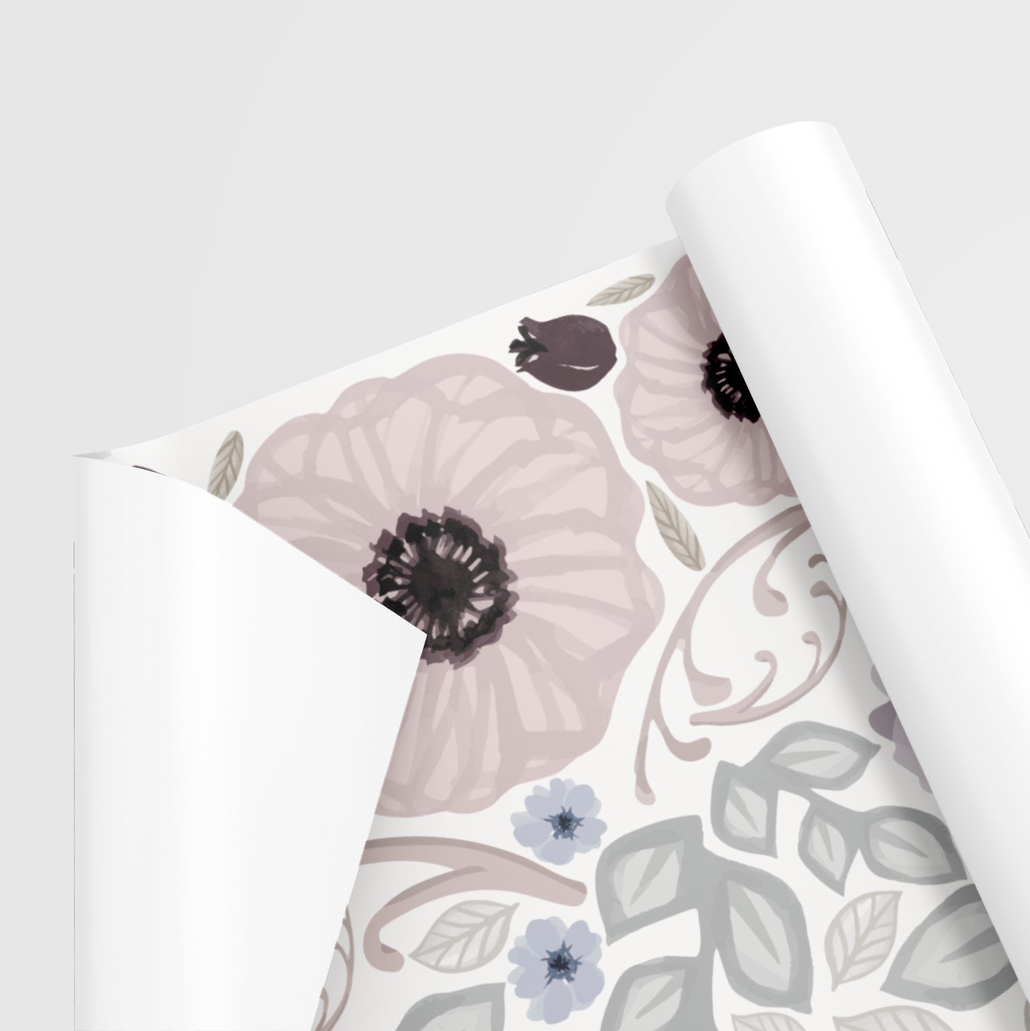 Set de 72 Vinilos Decorativos, Flores Rosa y Violeta