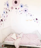 Set 70 Flores Azul Violeta, Vinilos Decorativos