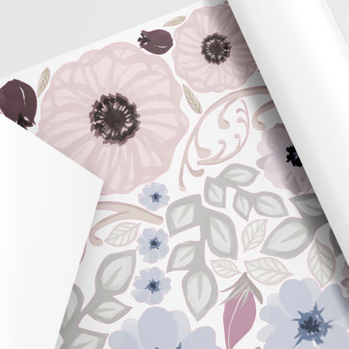 Vinilos Decorativos flores rosa y violeta