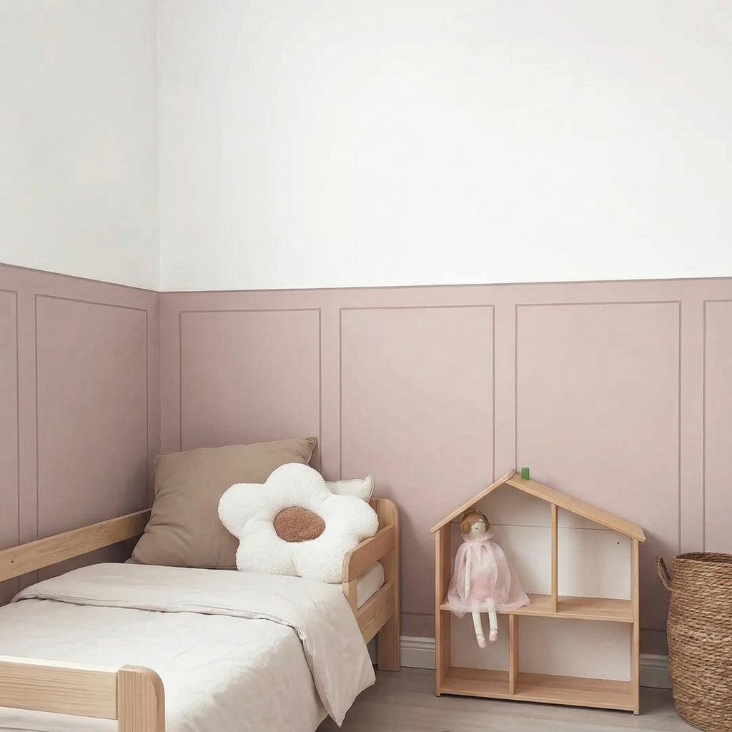 Panel tipo moldura color rosa, vinil decorativo (1 panel 25" x 51")