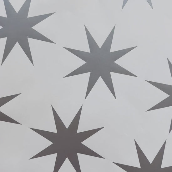 Set de 12 Vinilos Decorativos, Estrellas Medianos (1 Color).